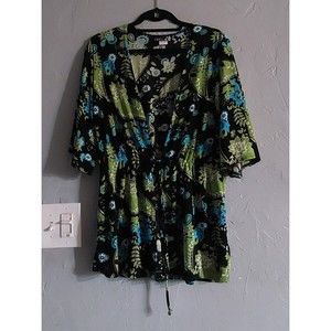 Csc Studio  Tops  Cardigan ,floral, Size L  good Condiction,Polyester, Spandex.